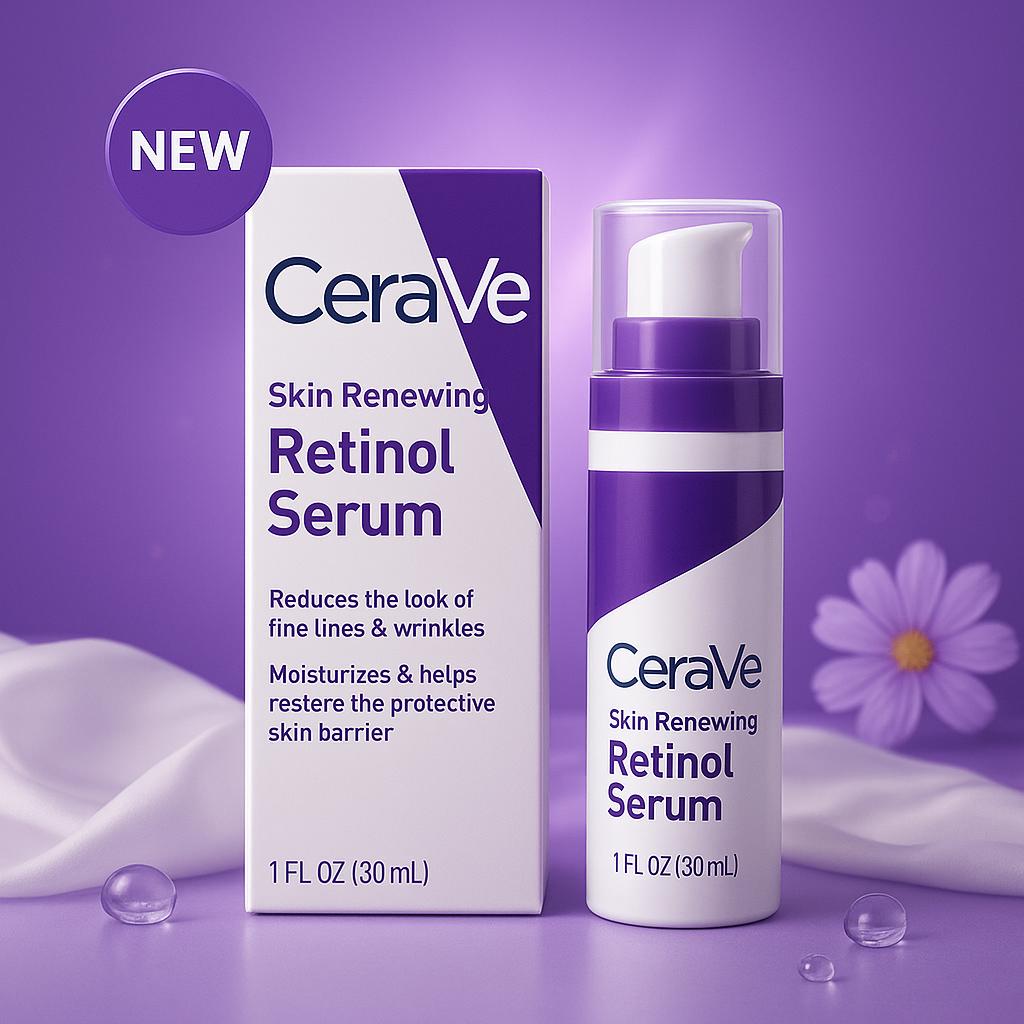 Cerave, Skin Renewing Retinol Serum, (30 Ml) Lcerave Skin Renewing Serum With Retinol – Anti-aging & Smoothing Formula(30 Ml) L