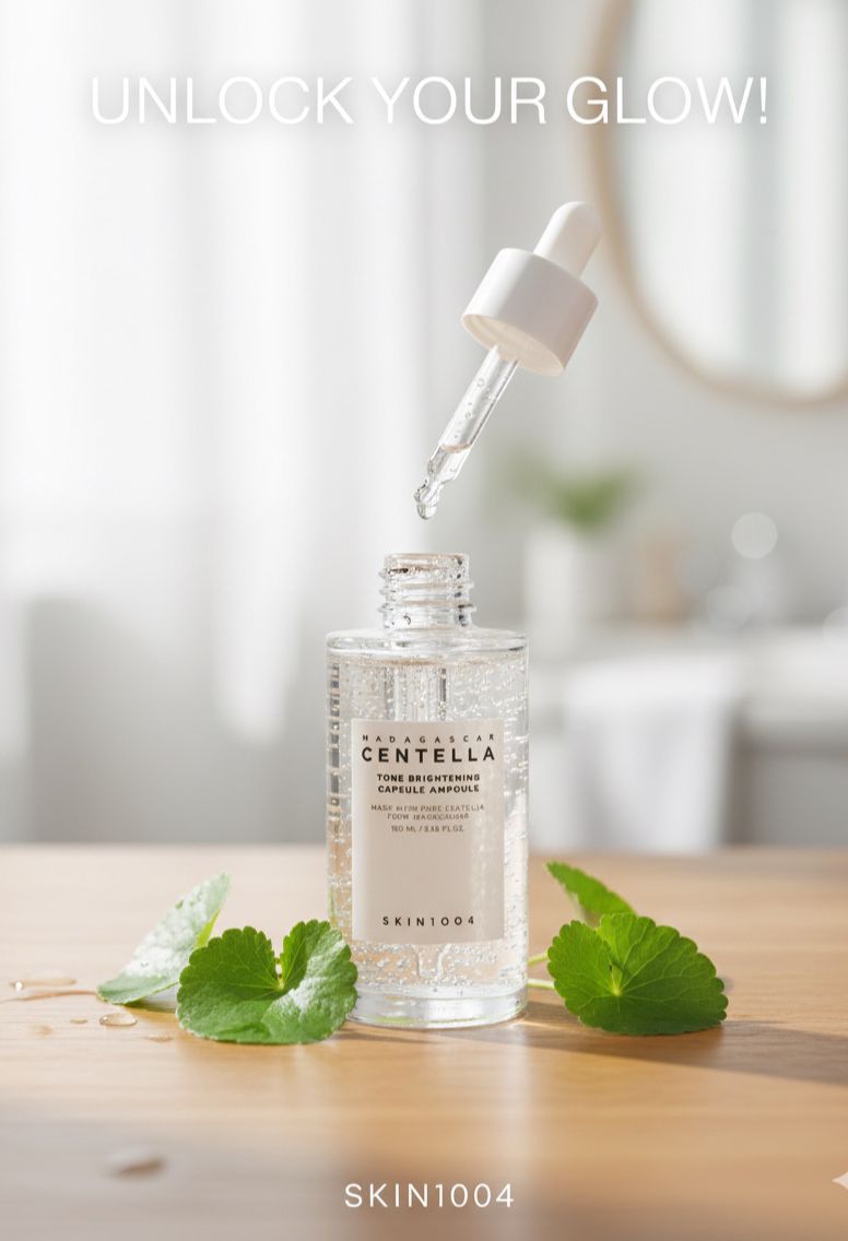 Centella Tone Brightning Ampule Serum Cica Soothing & Repairing Face Serum for Acne, Redness & Sensitive Skin