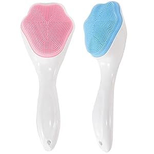 1 Pcs Silicone Face Scrubber Exfoliating Brush, Manual Handheld Massager, Facial Cleansing And Blackhead Scrubber, Soft Bristles For Face Skincare (random Color)