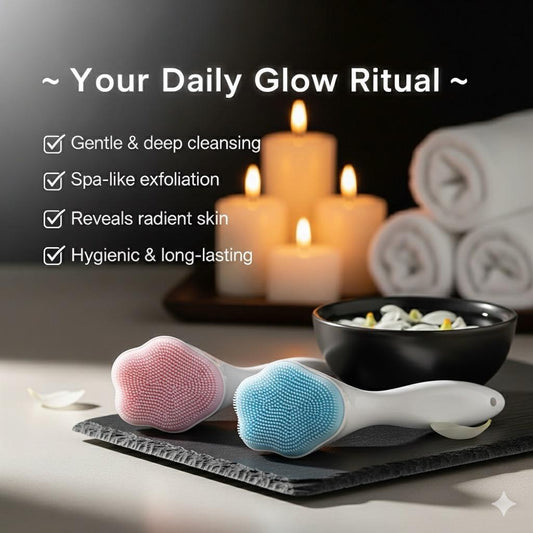 1 Pcs Silicone Face Scrubber Exfoliating Brush, Manual Handheld Massager, Facial Cleansing And Blackhead Scrubber, Soft Bristles For Face Skincare (random Color)