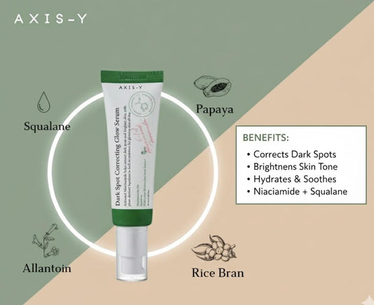 AXIS-Y Dark Spot Correcting Glow Serum 50ml – Brightening, Hydrating & Even-Tone Skincare Solution