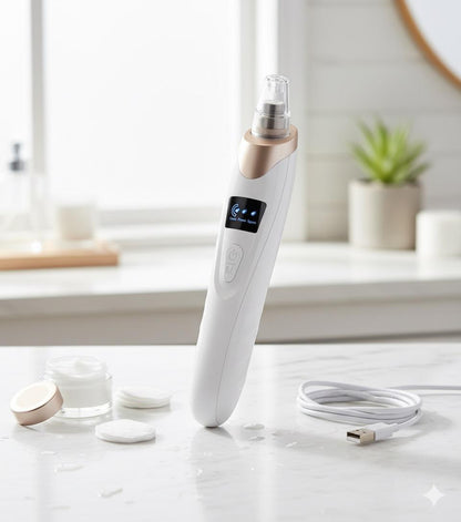 Derma Suction Vacuum Blackhead Remover Pore Cleaner Electric Nose Face Deep Cleaning Skin Care Machine Aspirator Point Skin Care Tool Beauty – (imported) ( Cell Operated )